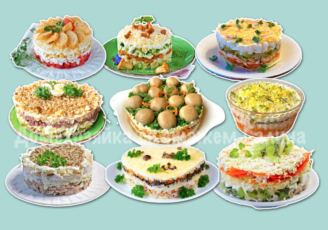 Слоеные салаты: яркие вкусы и необычные сочетания для праздничного стола