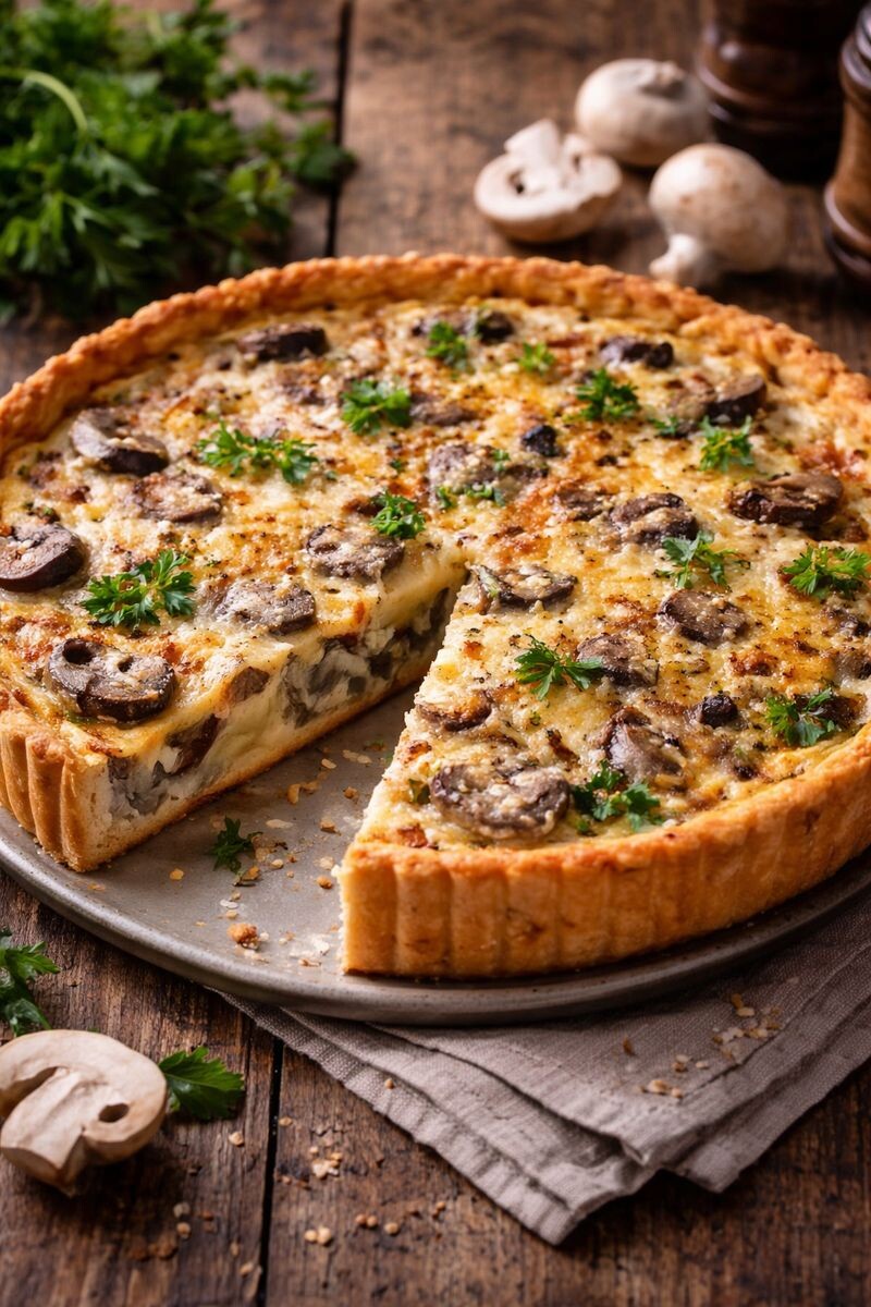 Простота и элегантность: как приготовить идеальный грибной киш