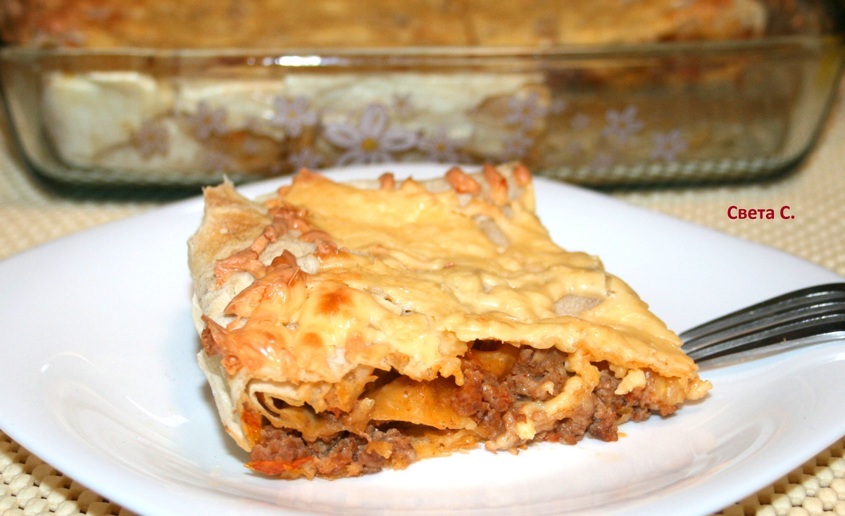 Необычная ленивая лазанья на лаваше: быстро и сразит всех