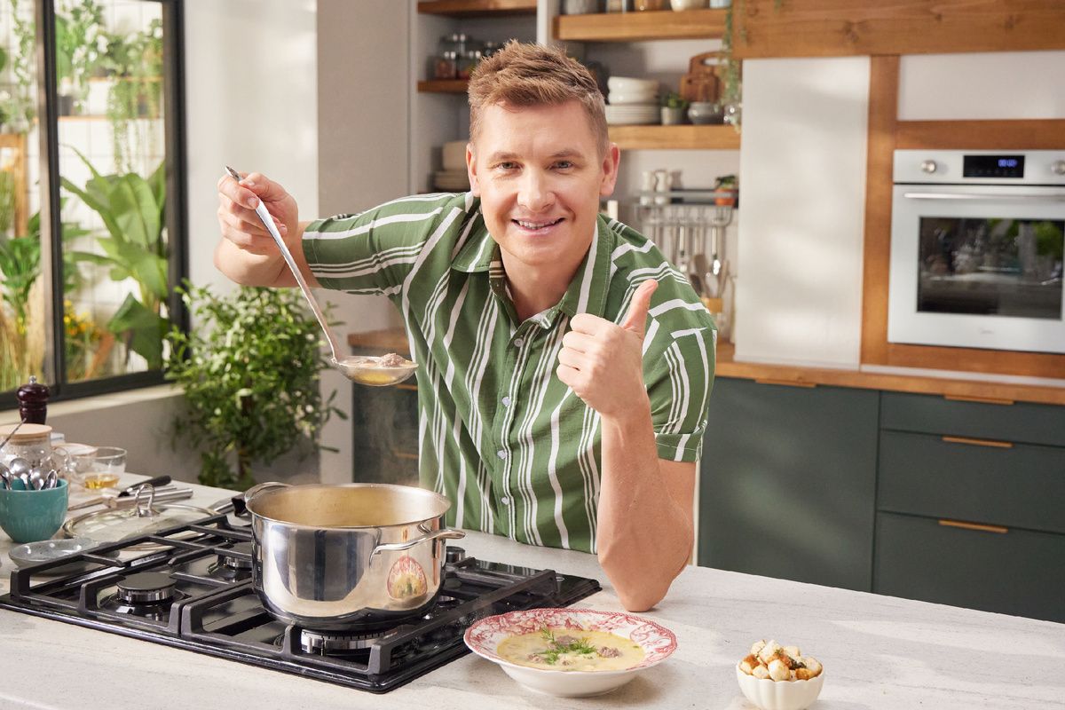 Грибной суп с фрикадельками от Саши Бельковича