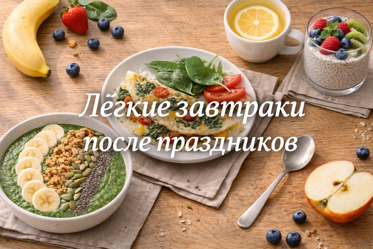 Легкие завтраки, которые помогут восстановиться после праздников