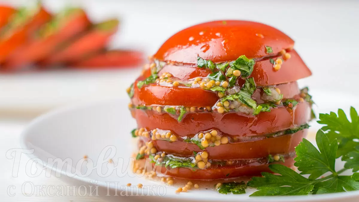 Невероятная летняя закуска из помидоров, готовим всего за 5 минут