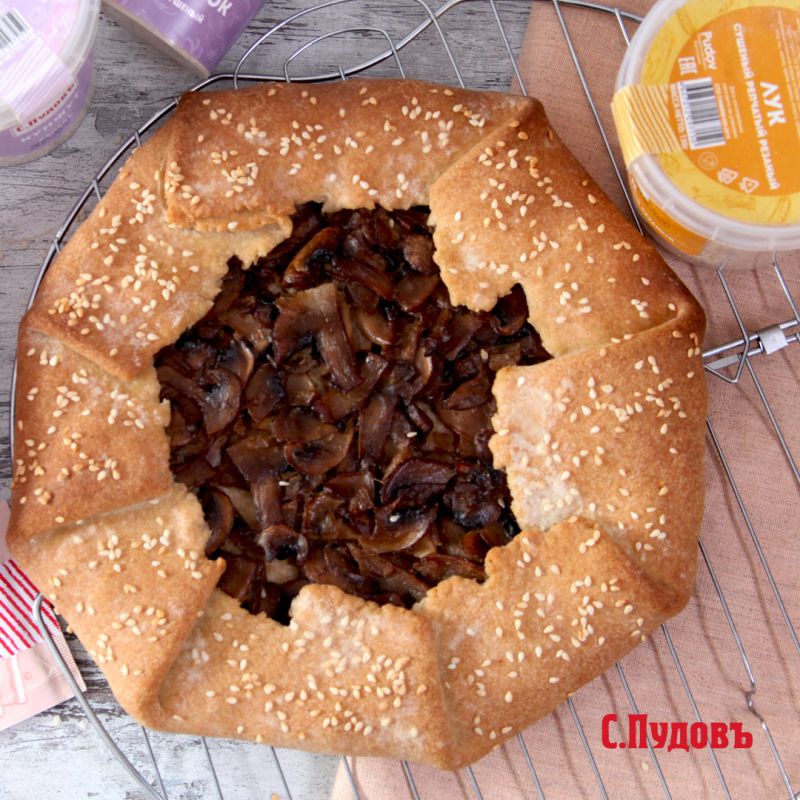 Галета с гречневой мукой и начинкой из грибов